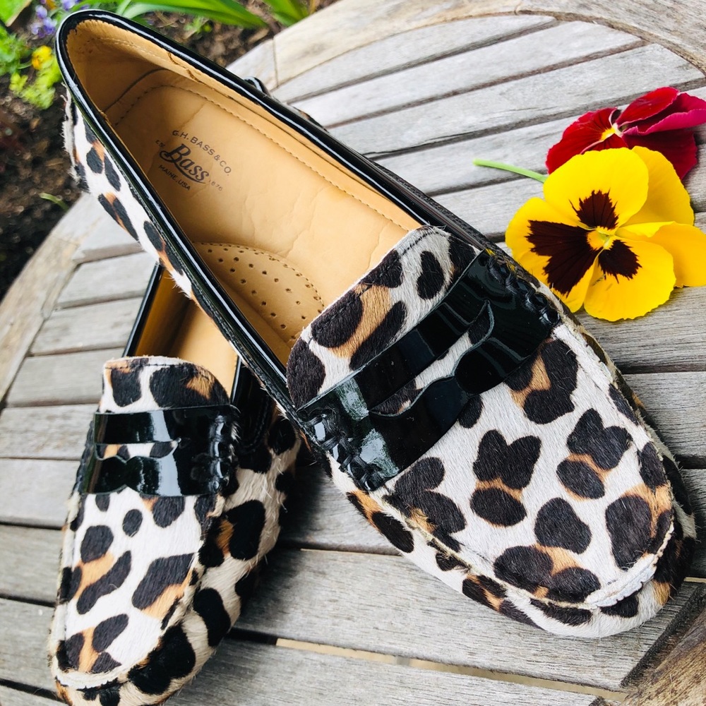 Bass Missy animal print loafers